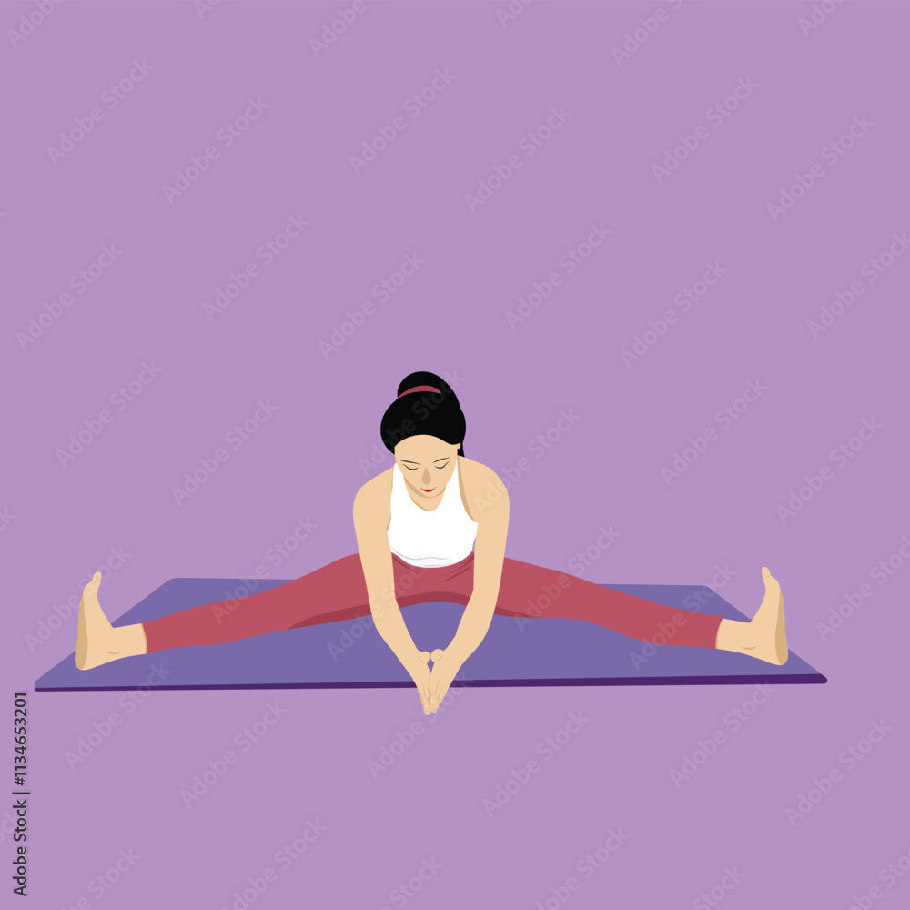 Yoga Pose Wide Legged Seated Forward Fold (Upavistha Konasana) Yoga Pose Wide Legged Seated Forward Fold (Upavistha Konasana)