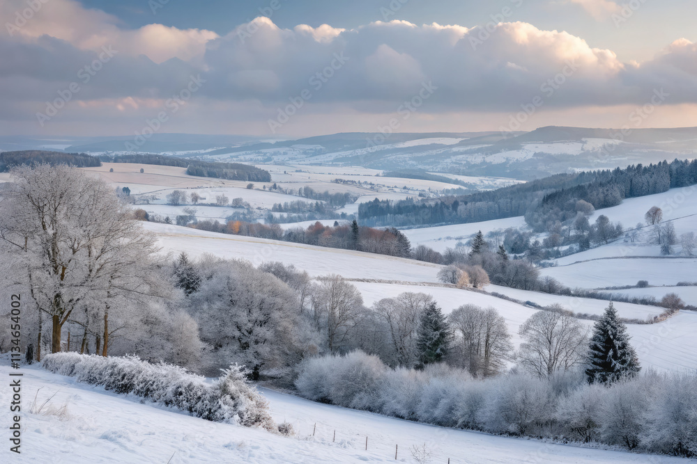 beau paysage hivernal enneigé beau paysage hivernal enneigé