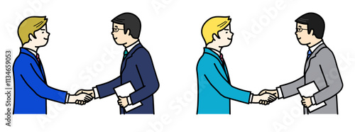 国際的ビジネスに使える人物イラスト