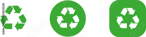 Recycle reusable green sign icon vector illustration design
