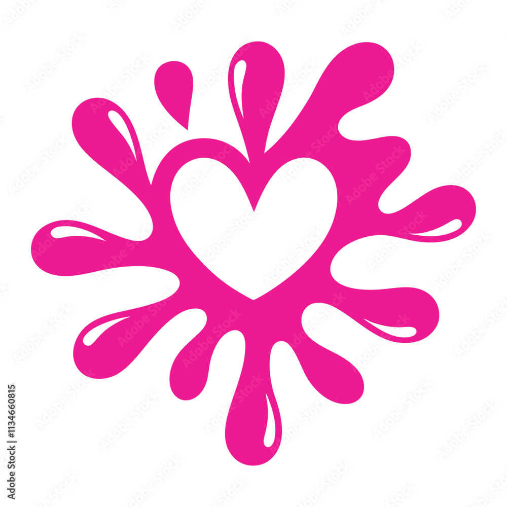 Heart Splash Logo Design for Modern Branding. Heart Splash Logo Design for Modern Branding.