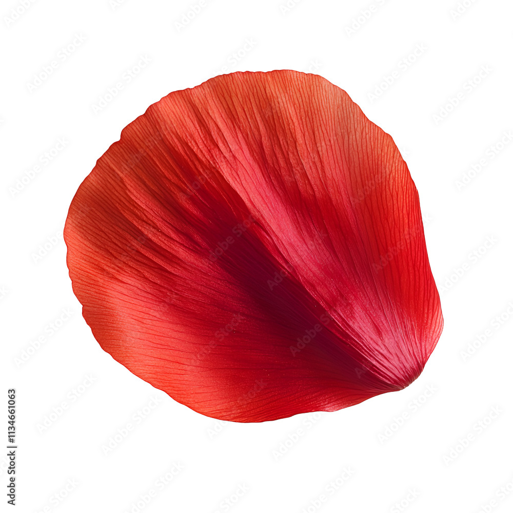 Single Red Poppy Petal Isolated Black Background Single Red Poppy Petal Isolated Black Background