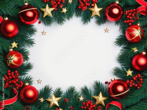 Wallpaper Mural Winter christmas and happy New Year holiday on white background 2 Torontodigital.ca