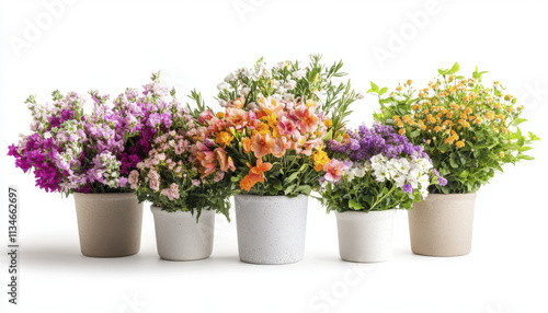 Wallpaper Mural Beautiful arrangement of colorful flowers in pots, showcasing vibrant blooms and lush greenery, perfect for enhancing any space with touch of nature beauty Torontodigital.ca