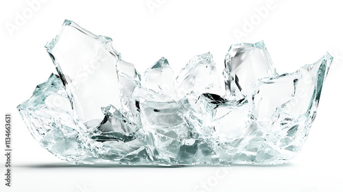 Wallpaper Mural Broken glass texture. Broken glass on transparent background, broken glass with cracked texture on a white background.
 Torontodigital.ca