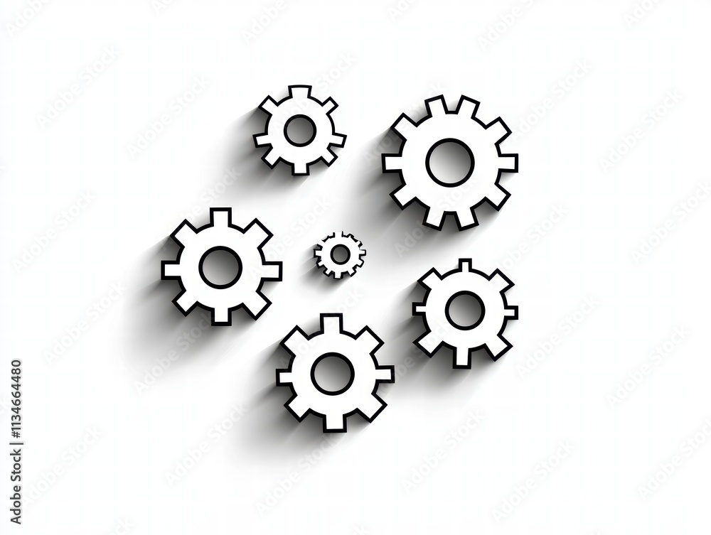 Interlocking Gears Teamwork and Collaboration Concept. Interlocking Gears Teamwork and Collaboration Concept.