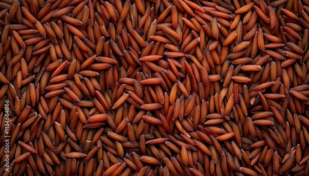 Red Rice Grains A Close Up View Red Rice Grains A Close Up View