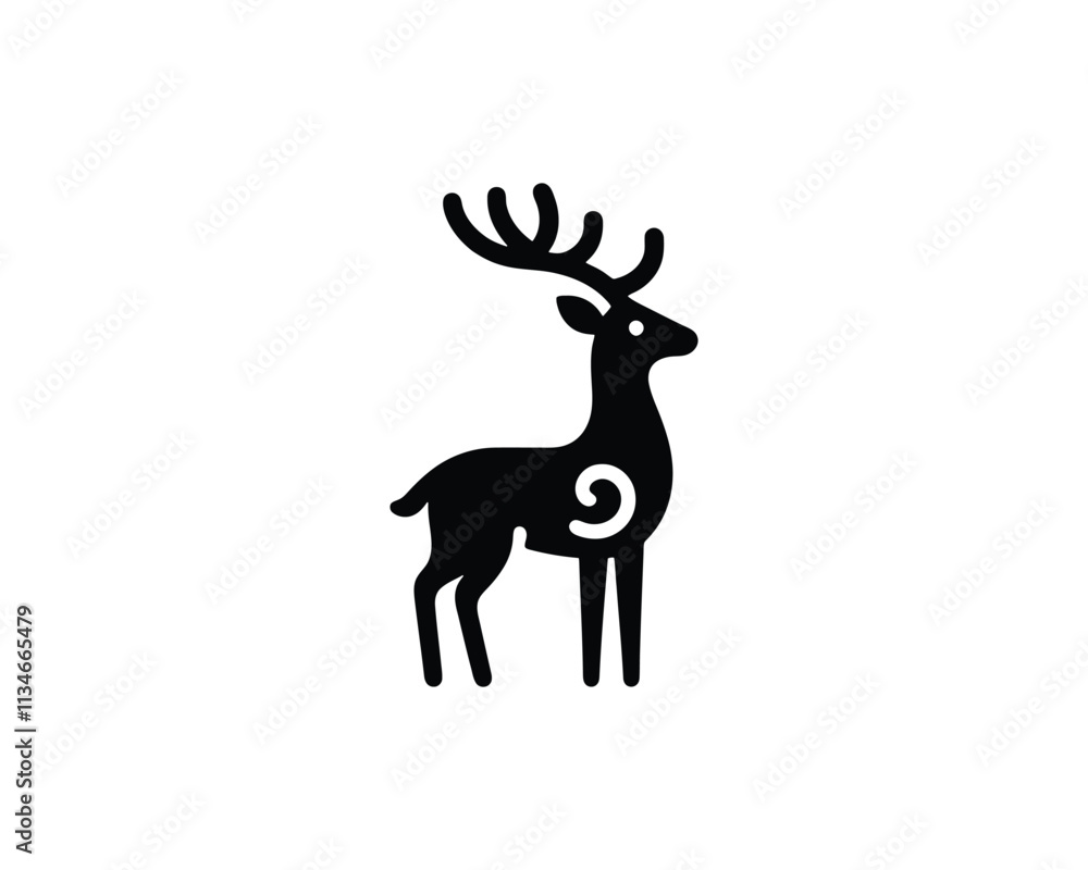 Reindeer logo design vector template Reindeer logo design vector template