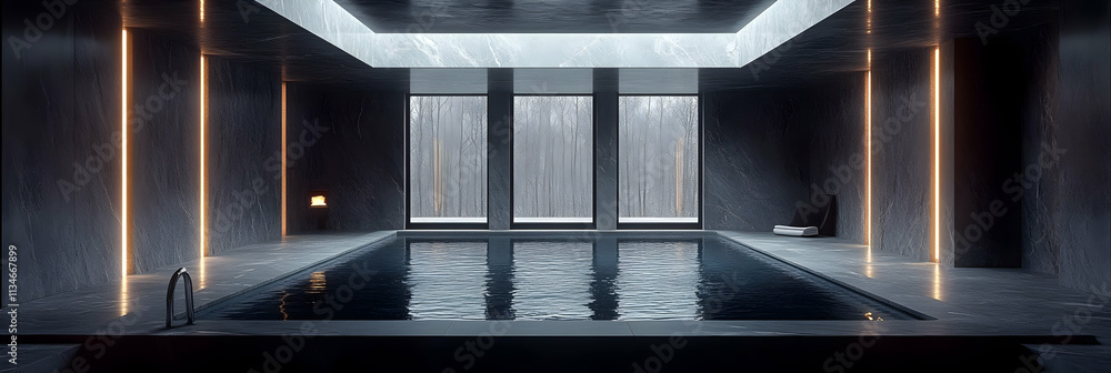 Fototapeta premium Indoor Pool 3D Illustration