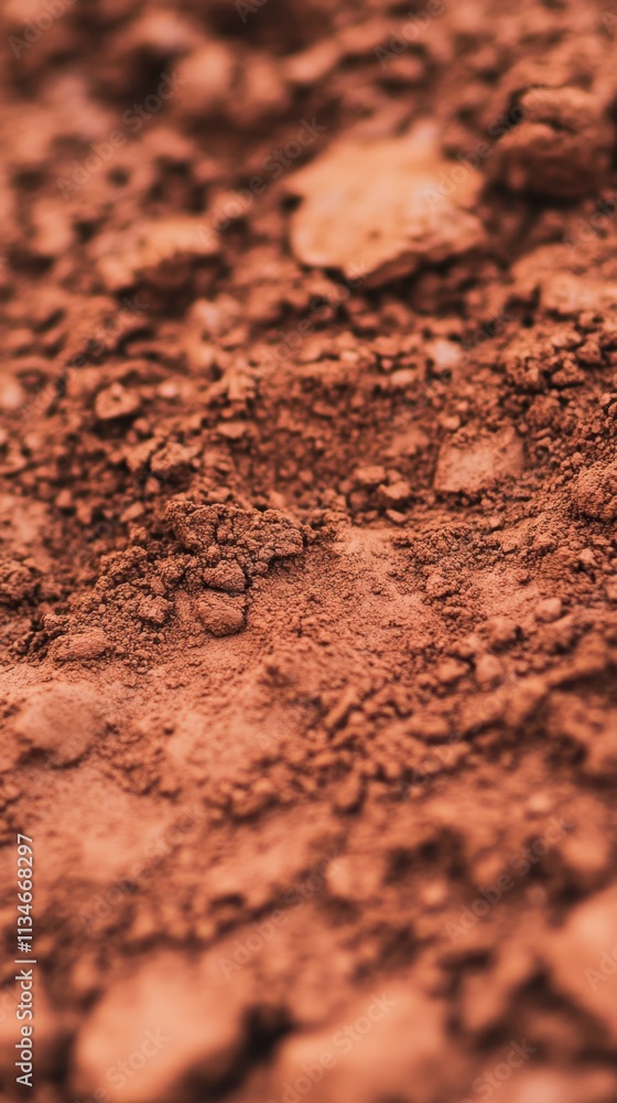 Clay soil dense compact structure, reddish-brown tone, sticky texture when wet, used in pottery and construction, close-up details, natural earth elements Clay soil dense compact structure, reddish-brown tone, sticky texture when wet, used in pottery and construction, close-up details, natural earth elements