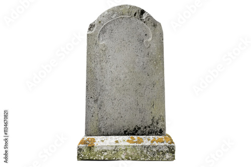 Blank Old Gravestone Isolated on PNG Transparent Background