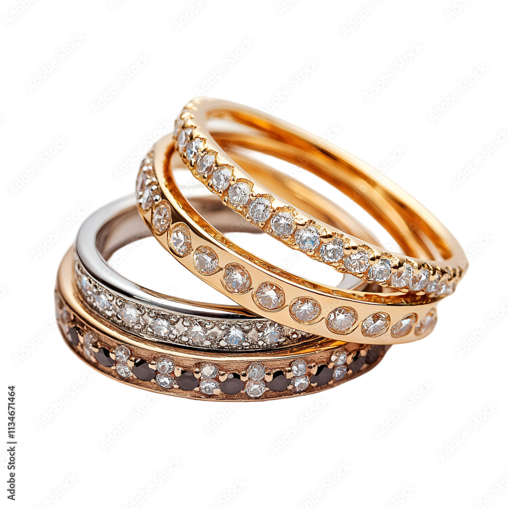 Stackable Diamond Rings Gold Jewelry Wedding Band Stackable Diamond Rings Gold Jewelry Wedding Band