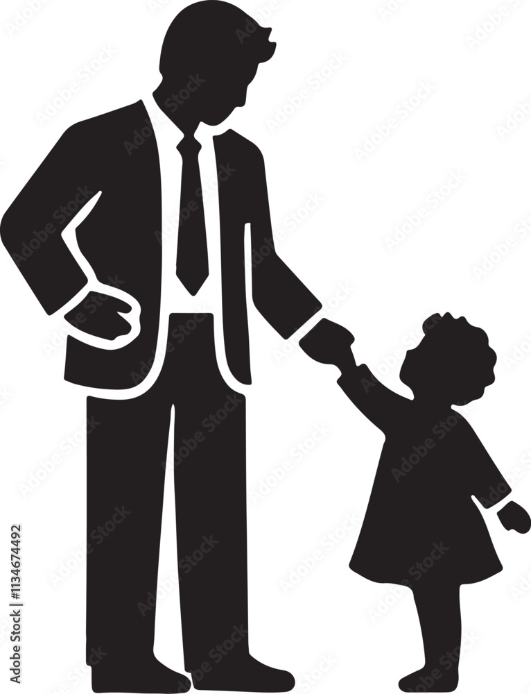 Happy Father's Day silhouette vector with white background
Happy Father's Day silhouette vector with white background
