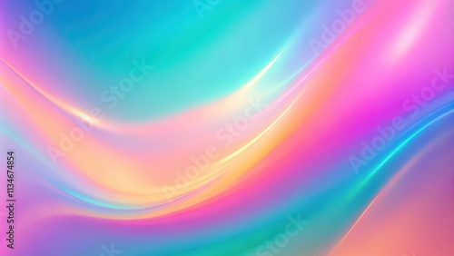 Abstract Background with Glowing Swirls of Pastel Colors