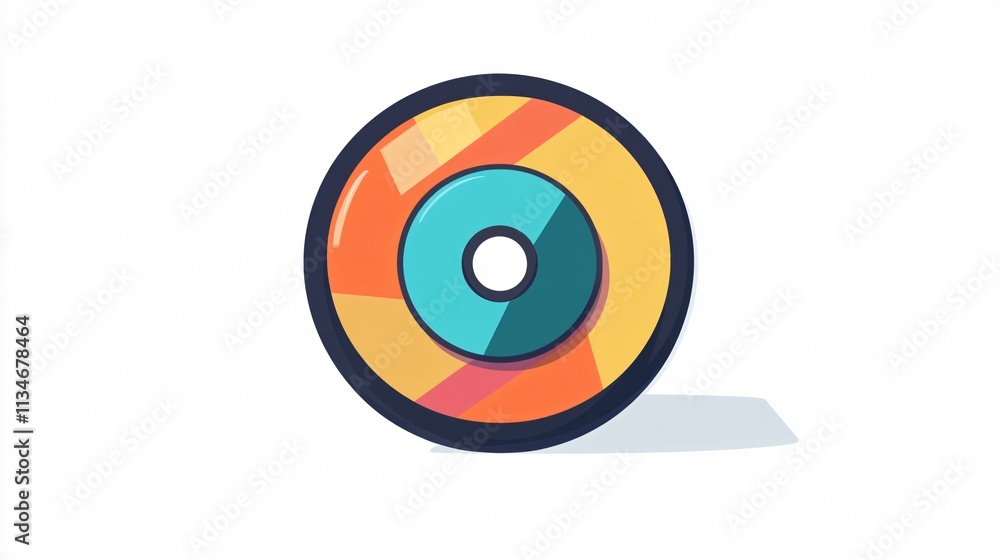 Compact Disc Vector Isolated Illustration - Professional Music Production Design Element Compact Disc Vector Isolated Illustration - Professional Music Production Design Element