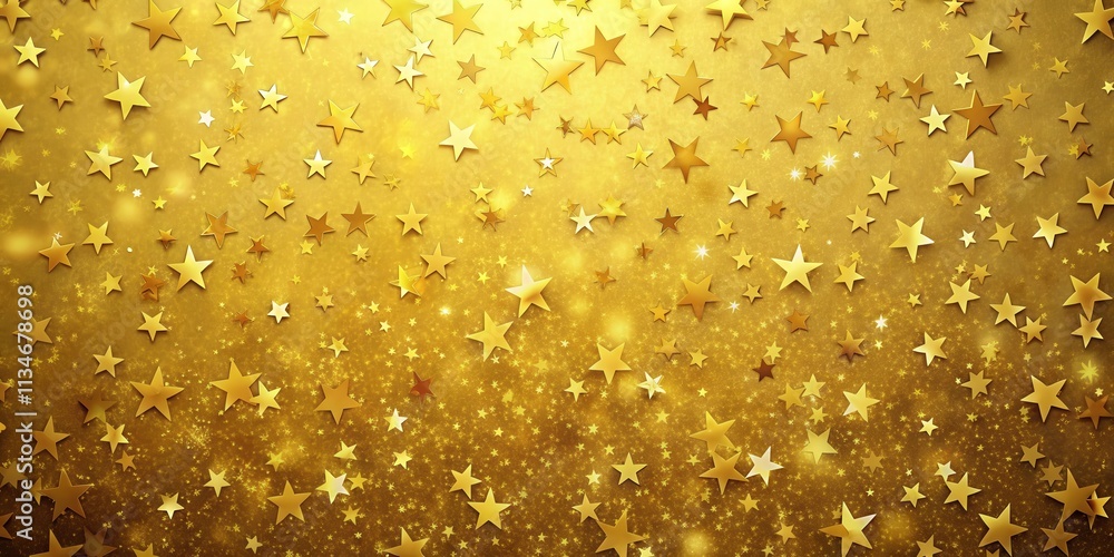 A shimmering gold background with an abundance of golden stars, creating a celestial and festive atmosphere. A shimmering gold background with an abundance of golden stars, creating a celestial and festive atmosphere.