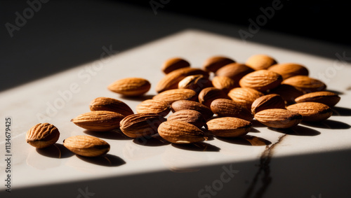 Explore almond images for snacks, baking, and healthy recipes. Perfect for creative food designs, vegan dishes, and nutritious ideas. photo