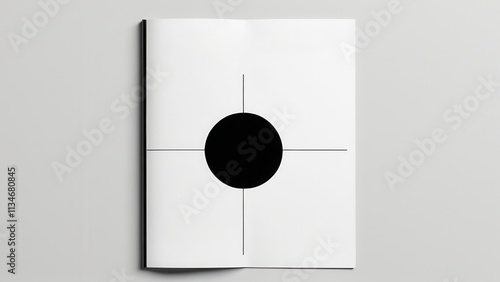 A minimalist black and white photograph featuring abstract geometric shapes and lines, creating a modern and artistic composition