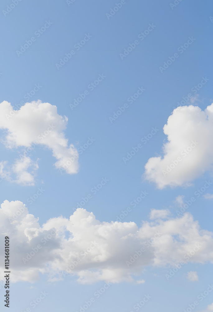 The unique beauty of a clear cloudy daytime spring sunny calm bright sky, flat papercut style, with white tones The unique beauty of a clear cloudy daytime spring sunny calm bright sky, flat papercut style, with white tones
