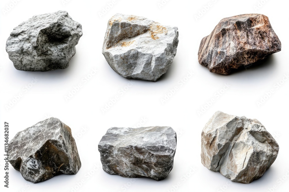 Set of stones white background. Clipping Path Set of stones white background. Clipping Path