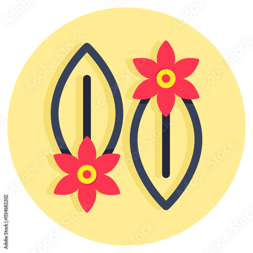 A beautiful design icon of hairpins