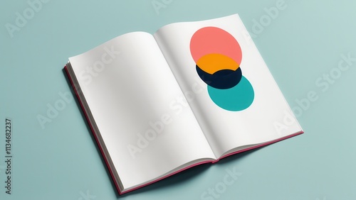 A vibrant and modern photograph featuring an abstract composition of overlapping circles in bright, contrasting colors. The image showcases a minimalist design