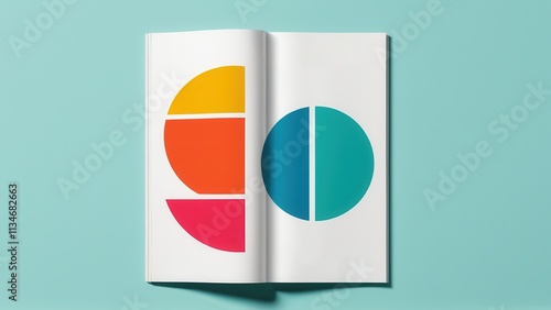 A vibrant and modern photograph featuring an abstract composition of overlapping circles in bright, contrasting colors. The image showcases a minimalist design