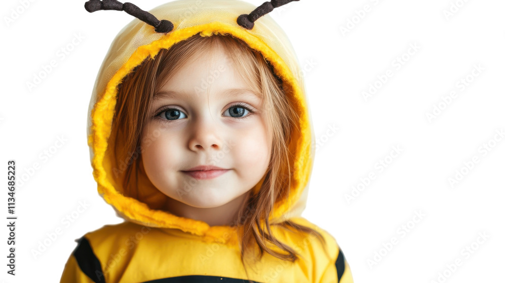 Child Wearing a Cute Bee Costume with Antennae Perfect for Halloween or Themed Events, Ideal for Celebrating Nature and Imagination. Child Wearing a Cute Bee Costume with Antennae Perfect for Halloween or Themed Events, Ideal for Celebrating Nature and Imagination.