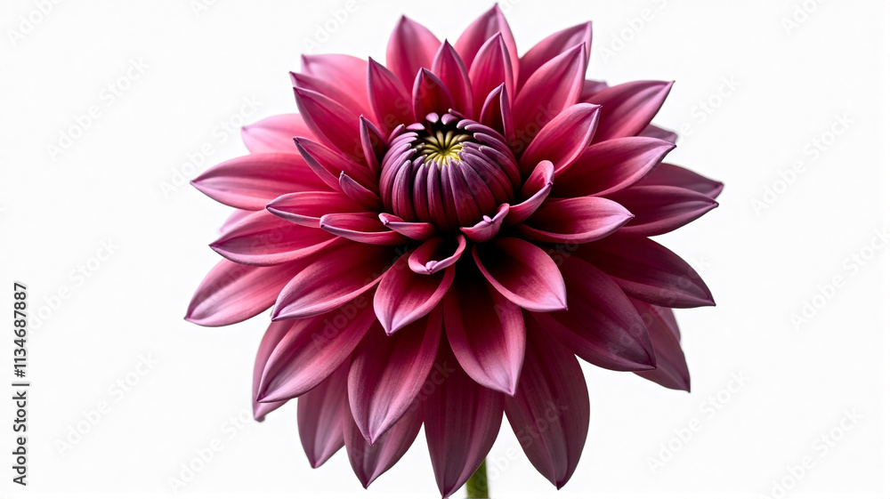 pink dahlia isolated on white background pink dahlia isolated on white background