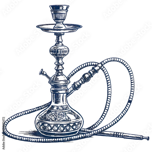 hookah isolated on white background