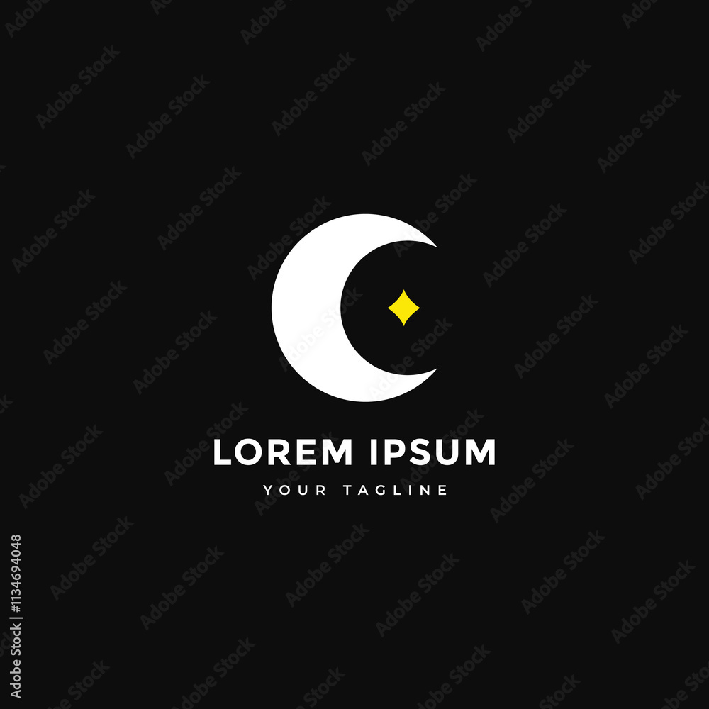 Fototapeta premium dream logo moon logo design vector flat