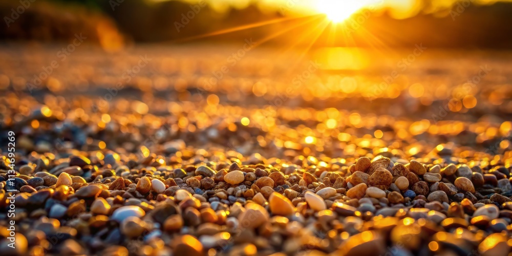 Obraz premium July 20th Gravel Background: Empty, Textured, Summer Solstice, Medium Shot Photography