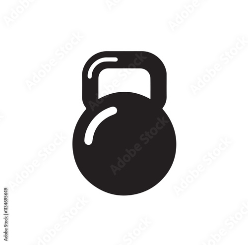kettlebell silhouette vector illustration