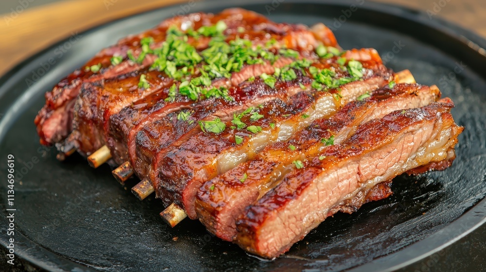 Delicious Grilled BBQ Ribs Meat Food Photography Delicious Grilled BBQ Ribs Meat Food Photography