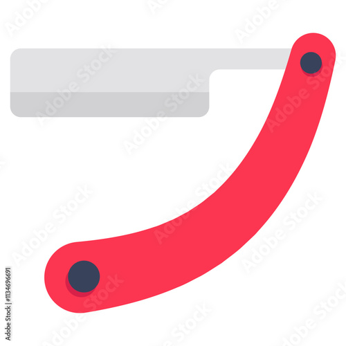 An icon design of straight razor