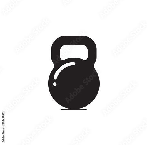 kettlebell silhouette vector illustration