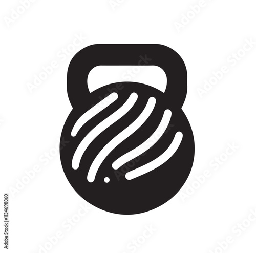 kettlebell silhouette vector illustration