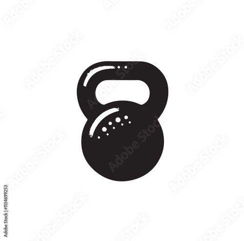 kettlebell silhouette vector illustration