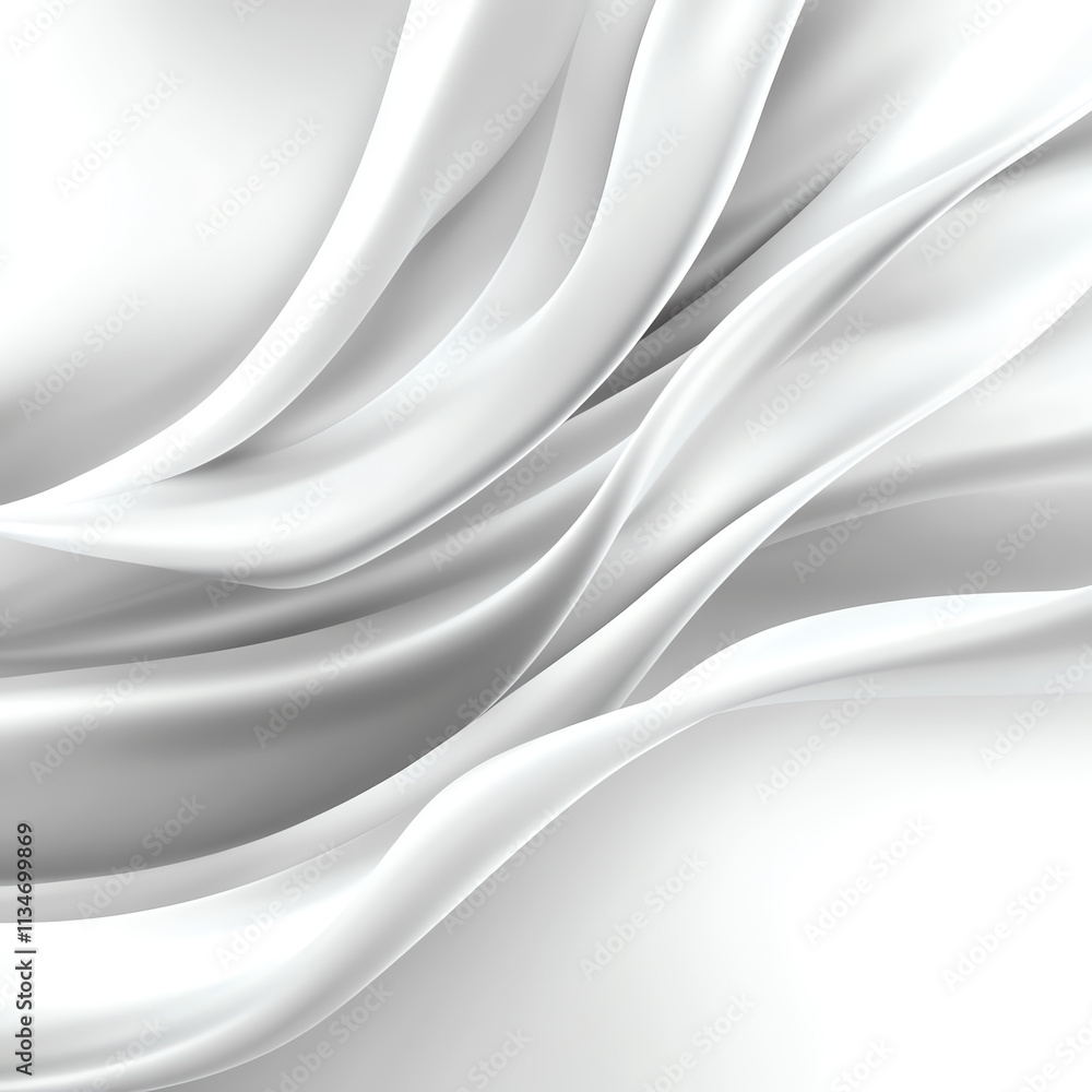 Fototapeta premium Elegant white waves create a smooth, flowing background for various design projects.