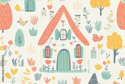 Artistic representation of a house background 