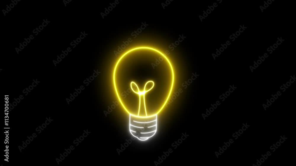 neon icon light bulb ideas animated neon lights ideas icon 2d cartoon green screen 4k looping neon icon light bulb ideas animated neon lights ideas icon 2d cartoon green screen 4k looping