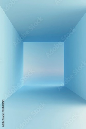 Light Blue Room Interior Abstract Design