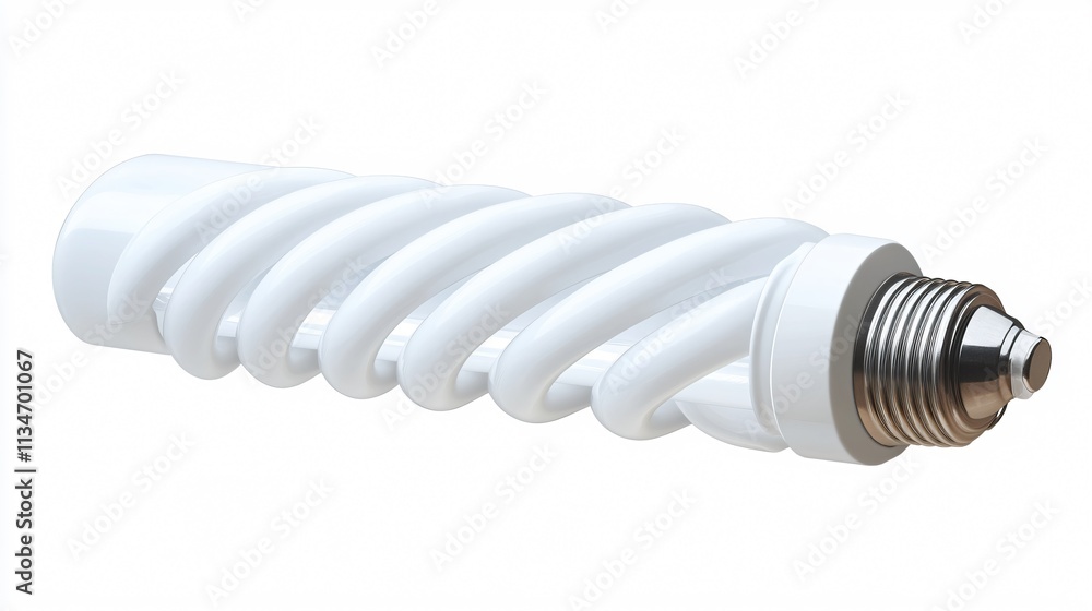 Compact Fluorescent Light Bulb Vector Isolated Illustration Compact Fluorescent Light Bulb Vector Isolated Illustration