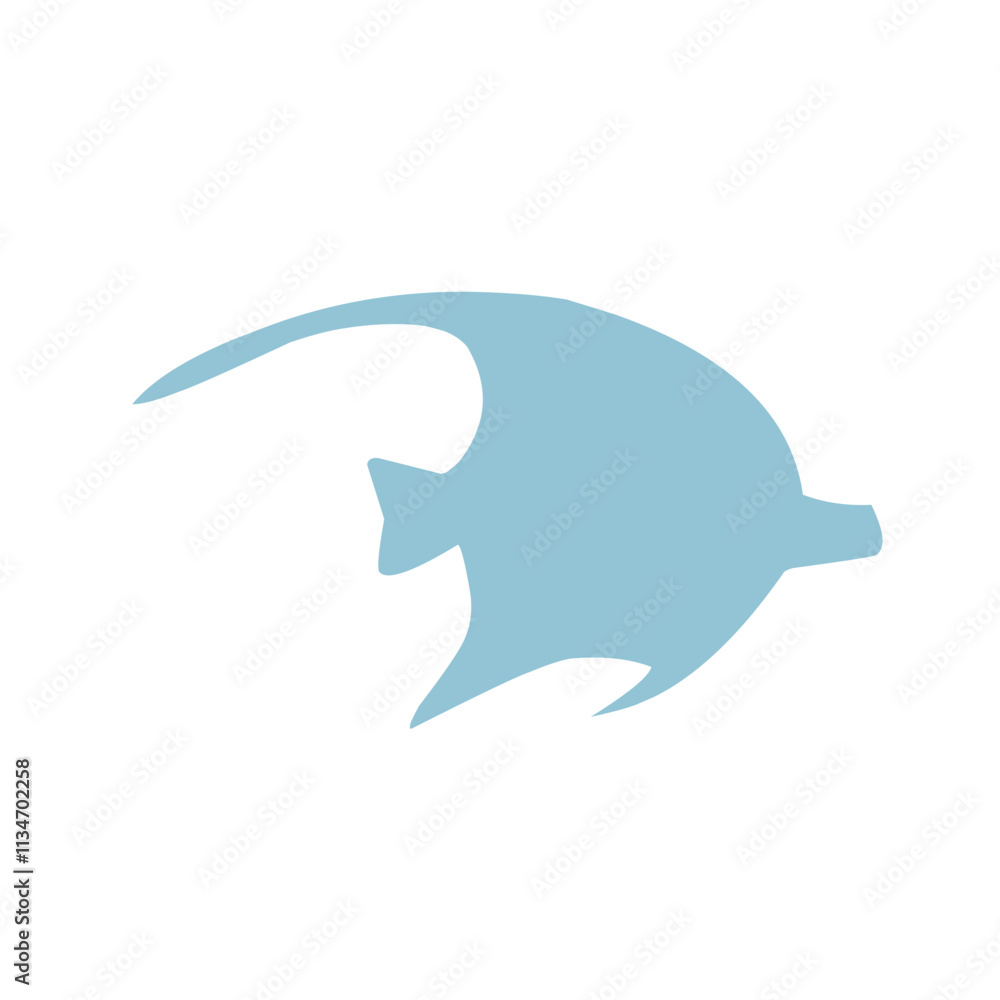 Fototapeta premium Seafood silhouettes flat icon