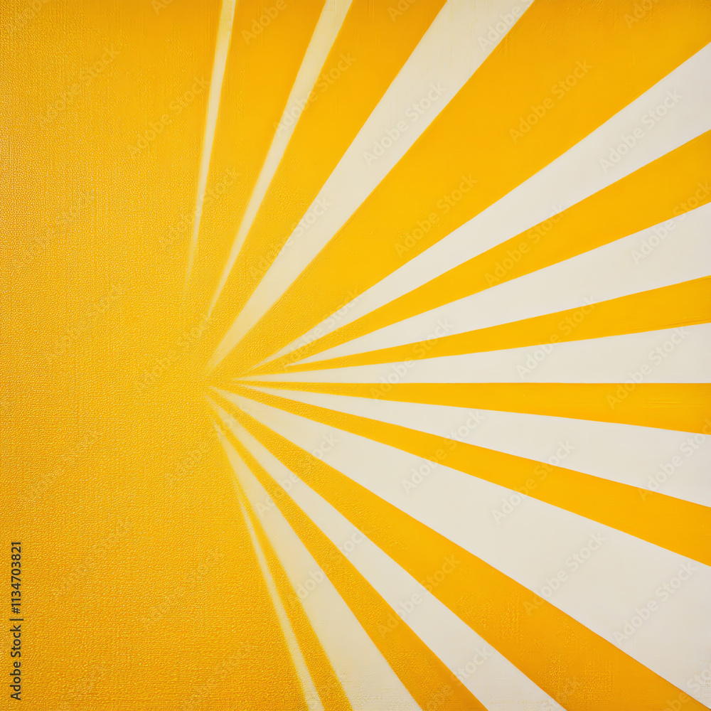 Fototapeta premium Vibrant yellow background with dynamic, sharp lines radiating outward for striking visuals.