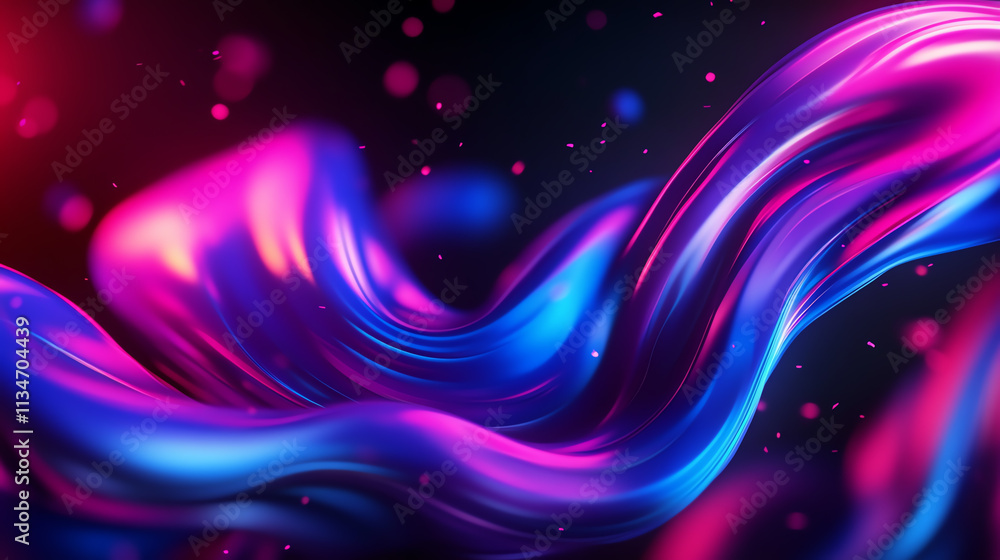 Vibrant flowing waves of purple and blue create a mesmerizing abstract background. Vibrant flowing waves of purple and blue create a mesmerizing abstract background.