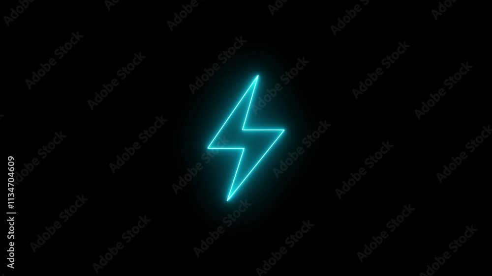 Abstract neon bolt icon with circle on black background Glowing neon battery icon. power and electricity icon. lightning bolt sign in the circle. Abstract neon bolt icon with circle on black background Glowing neon battery icon. power and electricity icon. lightning bolt sign in the circle.