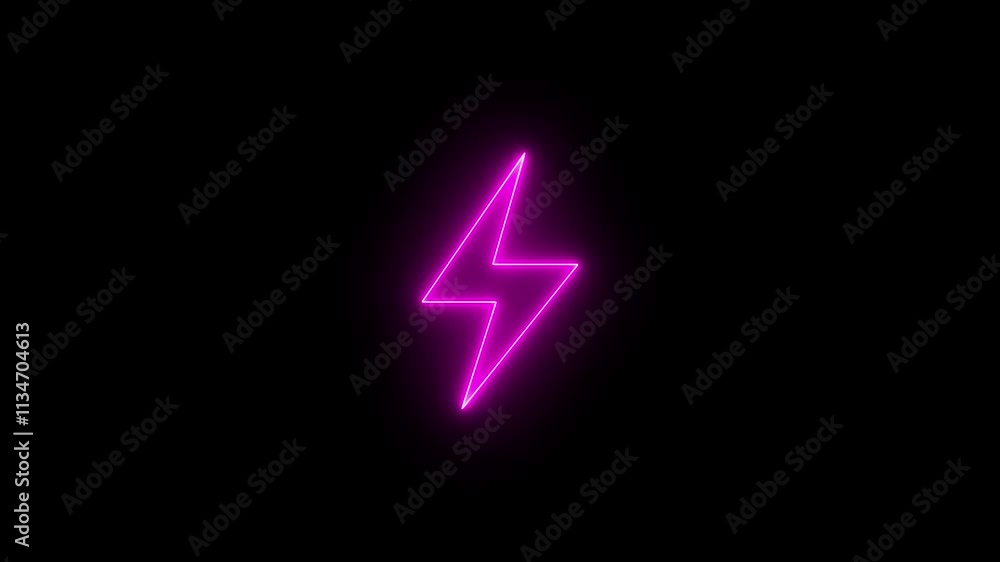 Abstract neon bolt icon with circle on black background Glowing neon battery icon. power and electricity icon. lightning bolt sign in the circle. Abstract neon bolt icon with circle on black background Glowing neon battery icon. power and electricity icon. lightning bolt sign in the circle.