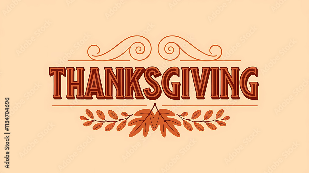 Thanksgiving day autumn background with Happy Thanksgiving letters Thanksgiving day autumn background with Happy Thanksgiving letters