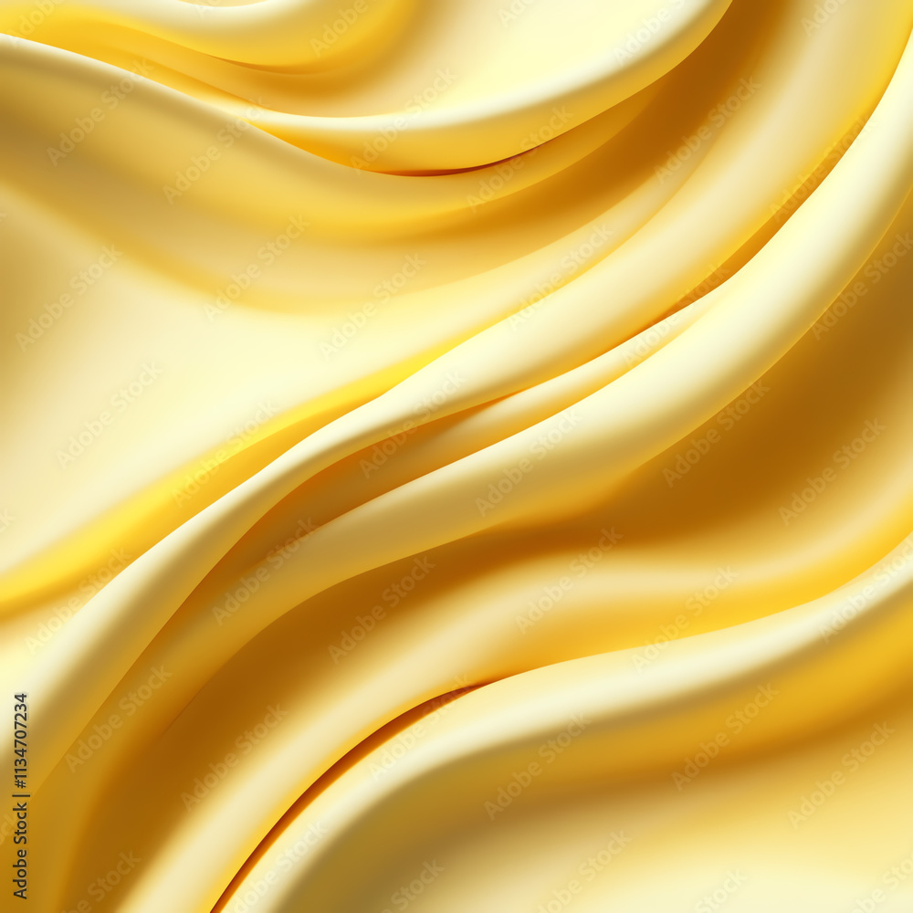 Soft yellow silk fabric draping elegantly, creating a smooth and luxurious visual. Soft yellow silk fabric draping elegantly, creating a smooth and luxurious visual.